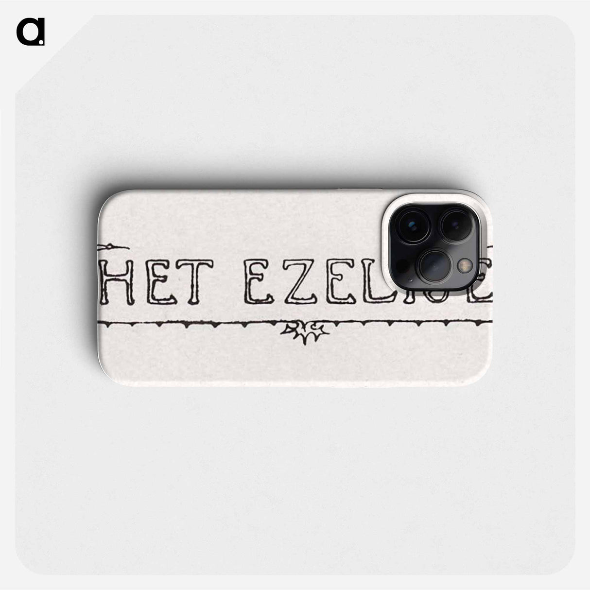 Woodcut icons of alphabets - Julie de Graag Phone Case.