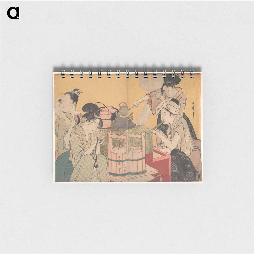 Kitchen Scene - 喜多川 歌麿 Memo.