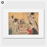 Kitchen Scene - 喜多川 歌麿 Poster.