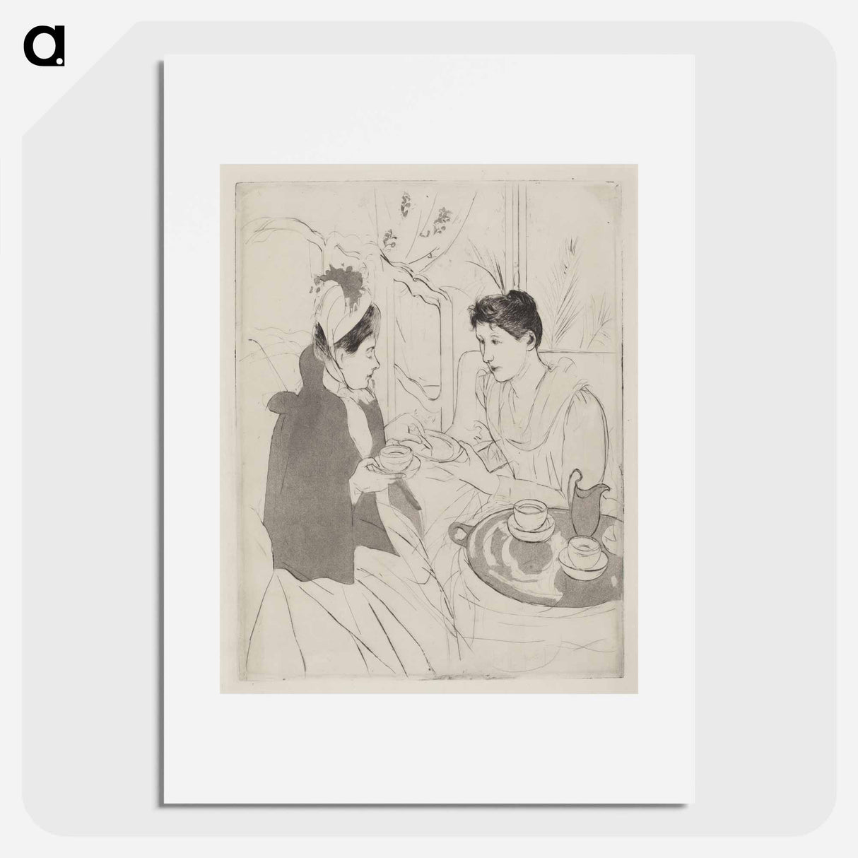 Afternoon Tea Party - Mary Cassatt Poster.