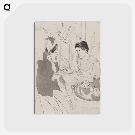 アートポストカード-Afternoon Tea Party - メアリー カサット Postcard.