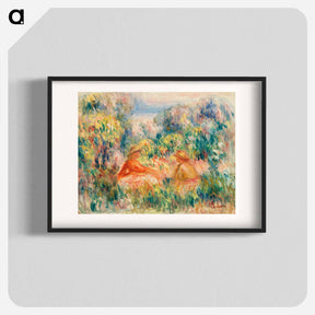 アートポスター-Two Women in a Landscape - ピエール オーギュスト ルノワール Poster.