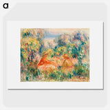 Two Women in a Landscape - Pierre-Auguste Renoir Poster.