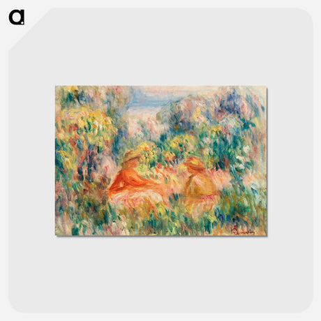 アートポストカード-Two Women in a Landscape - ピエール オーギュスト ルノワール Postcard.