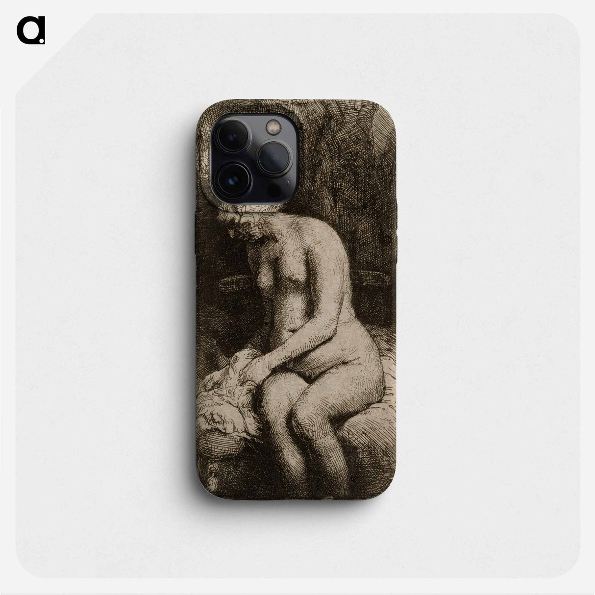 Seated nude - レンブラント ファン レイン Phone Case.