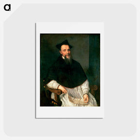 アートポストカード-Portrait of Ludovico Beccadelli - ティツィアーノ ヴェチェッリオ Postcard.