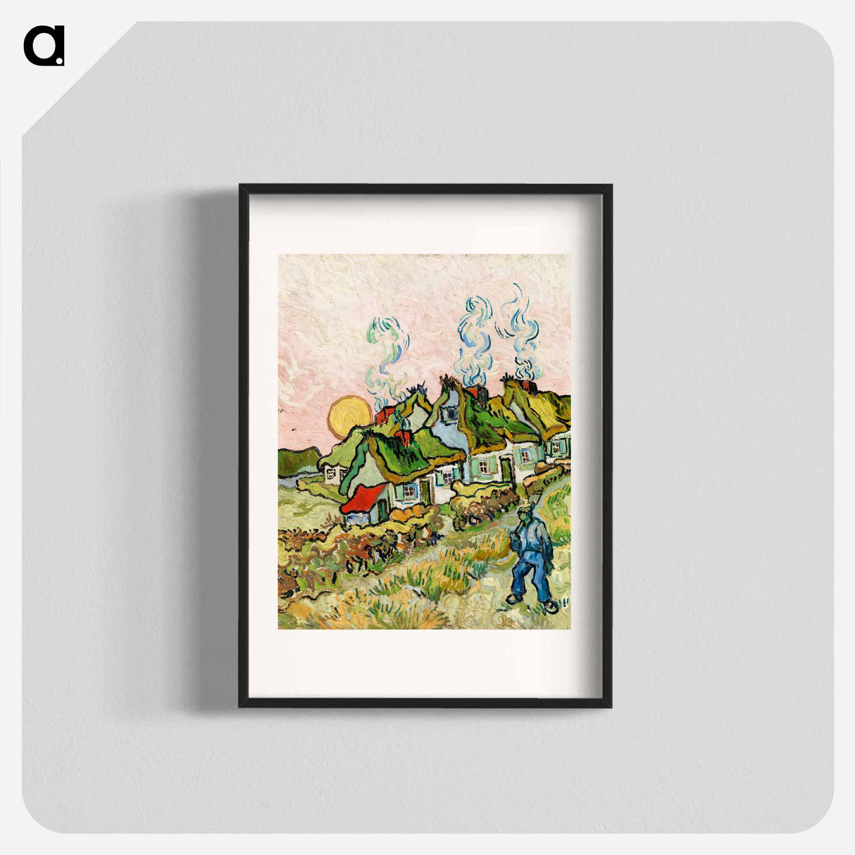 Houses and Figures - Vincent van Gogh Poster.