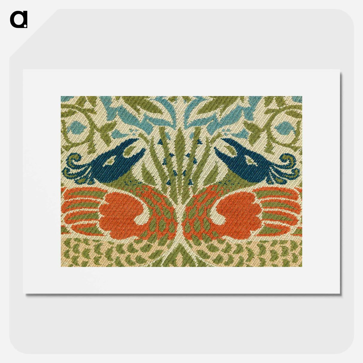 Peacock and Dragon - William Morris Poster.