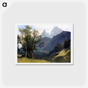 アートポストカード-Tyrolean Landscape - アルバート ビアスタット Postcard.