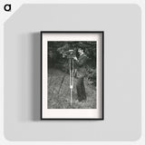 Self-Portrait with camera, tripod and pistol - アルフレッド スティーグリッツ Poster.