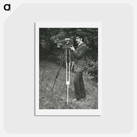 アートポストカード-Self-Portrait with camera, tripod and pistol - アルフレッド スティーグリッツ Postcard.