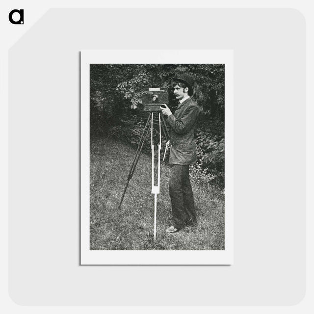 アートポストカード-Self-Portrait with camera, tripod and pistol - アルフレッド スティーグリッツ Postcard.