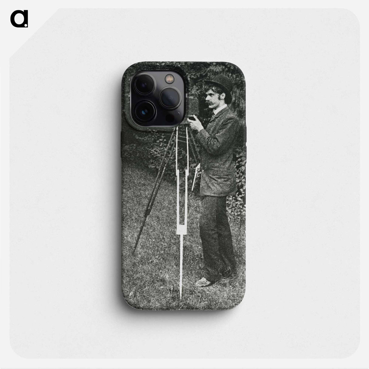 Self-Portrait with camera, tripod and pistol - アルフレッド スティーグリッツ Phone Case.
