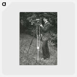 アートポストカード-Self-Portrait with camera, tripod and pistol - アルフレッド スティーグリッツ Postcard.