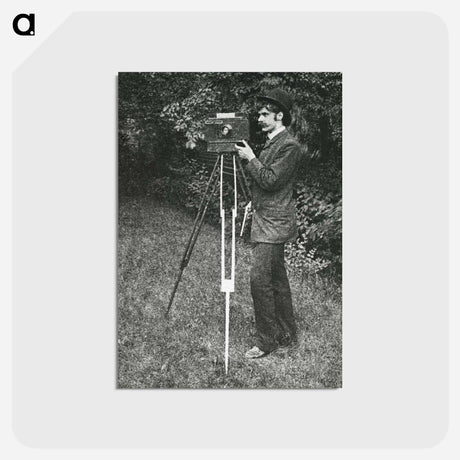 アートポストカード-Self-Portrait with camera, tripod and pistol - アルフレッド スティーグリッツ Postcard.