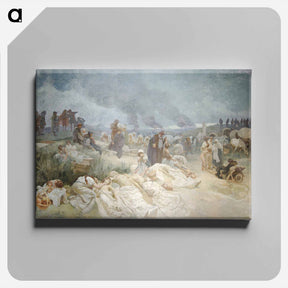 アートパネル-Slav Epic of Petr Herchicky of Vodnányi - Do not answer evil with evil - アルフォンス ミュシャ Canvas.