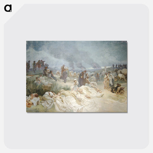 Slav Epic of Petr Herchicky of Vodnányi - Do not answer evil with evil - Alphonse Mucha Postcard.