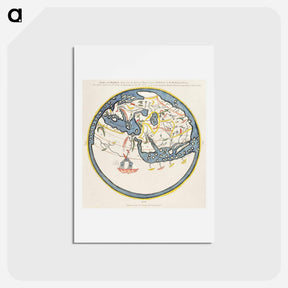 アートポストカード-The Commerce and Navigation of the Ancients in the Indian Ocean - アンティーク地図 Postcard.
