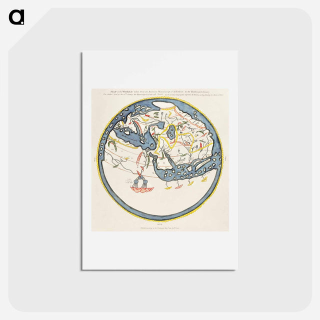 アートポストカード-The Commerce and Navigation of the Ancients in the Indian Ocean - アンティーク地図 Postcard.