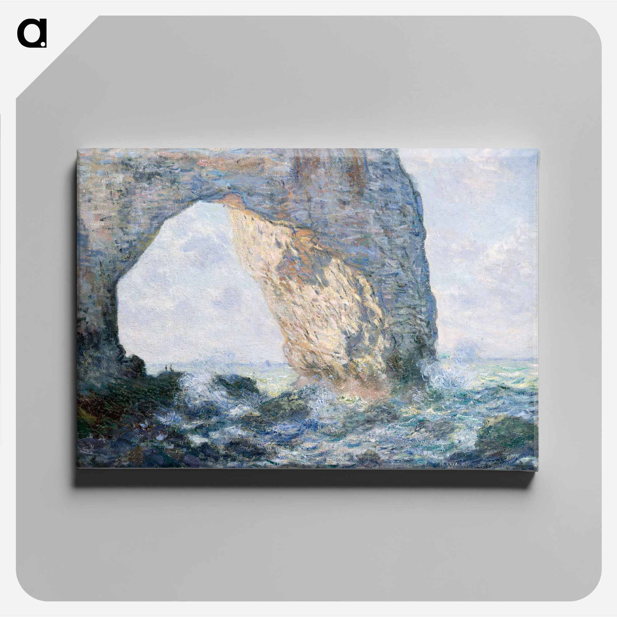 The Manneporte (Étretat) - クロード モネ Canvas.