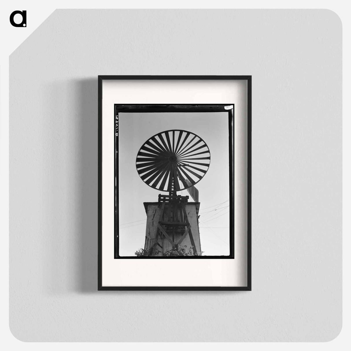 Windmill on small farm near Tracy, California - Dorothea Lange Poster.