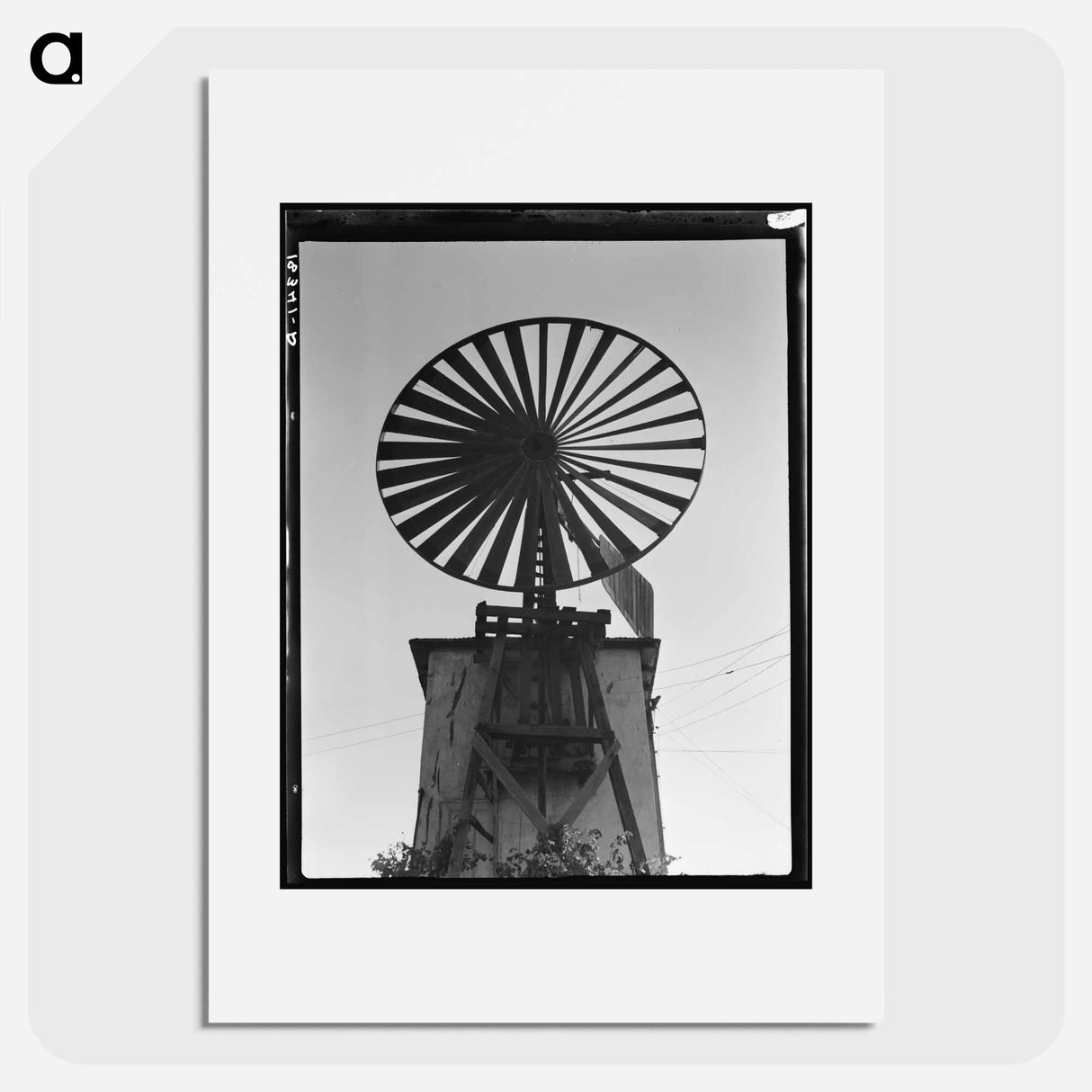 Windmill on small farm near Tracy, California - Dorothea Lange Poster.