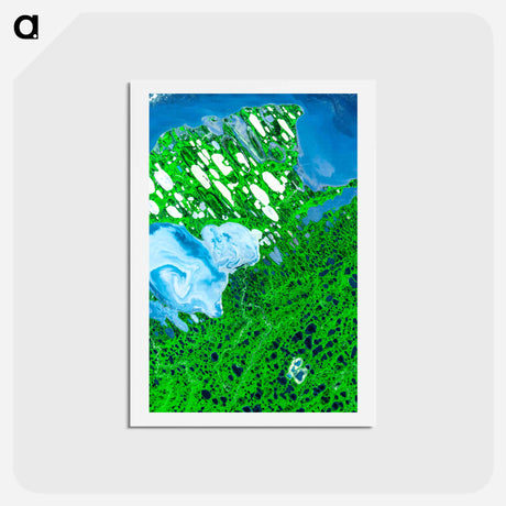 アートポストカード-Teshekpuk Lake, National Petroleum Reserve, Alaska
 - 上空からの地球 Postcard.