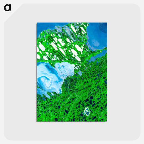 アートポストカード-Teshekpuk Lake, National Petroleum Reserve, Alaska
 - 上空からの地球 Postcard.