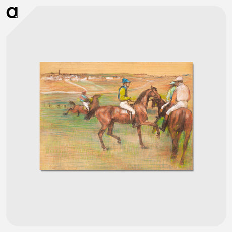 アートポストカード-Race Horses - エドガー ドガ Postcard.