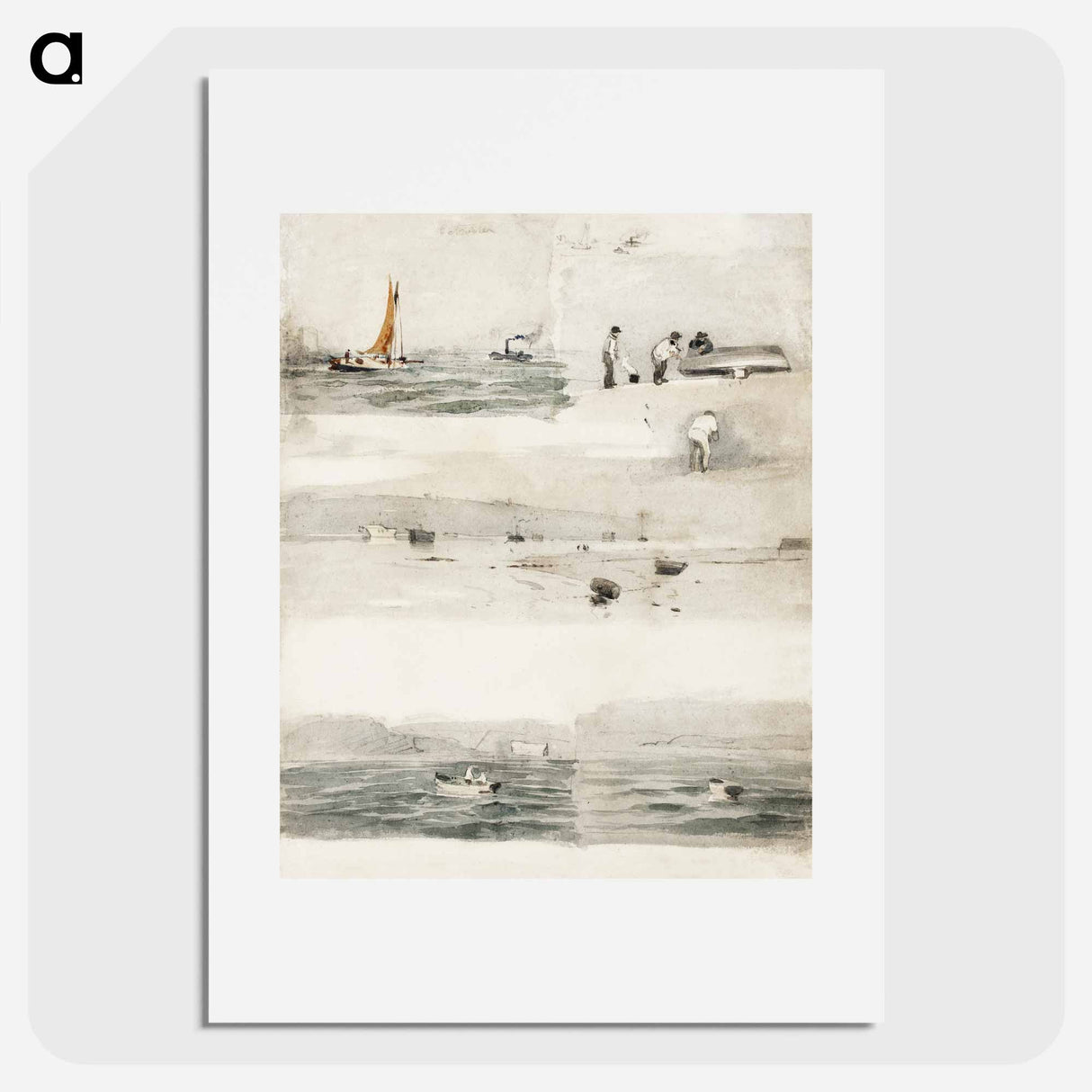 Sketches of Marine Scenes - Édouard Manet Poster.