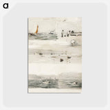 アートポストカード-Sketches of Marine Scenes - エドゥアール マネ Postcard.
