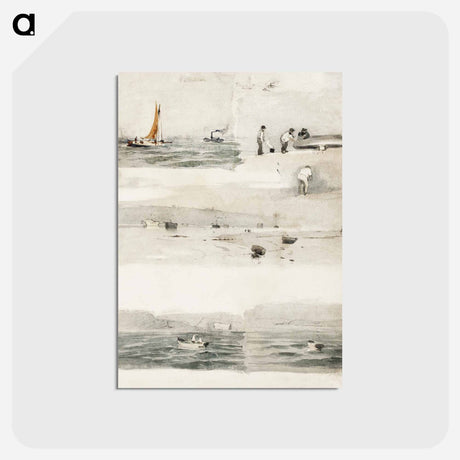 アートポストカード-Sketches of Marine Scenes - エドゥアール マネ Postcard.