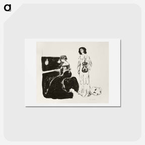 アートポストカード-The Violin Concert - エドヴァルド ムンク Postcard.