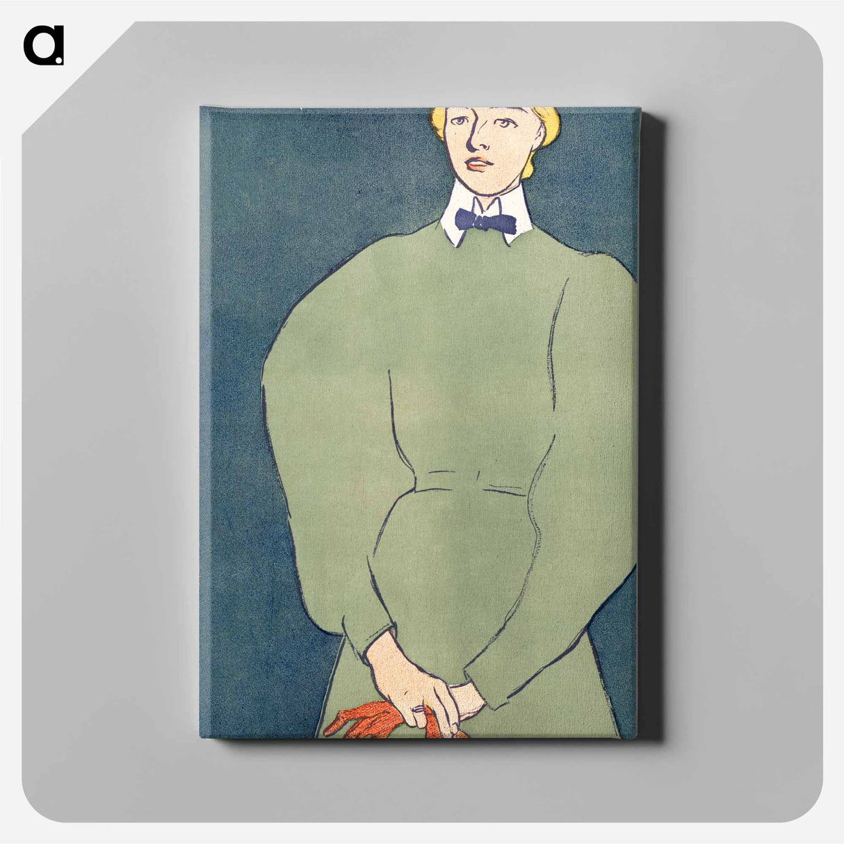 アートパネル-Woman holding gloves - エドワード ペンフィールド Canvas.