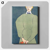 アートパネル-Woman holding gloves - エドワード ペンフィールド Canvas.