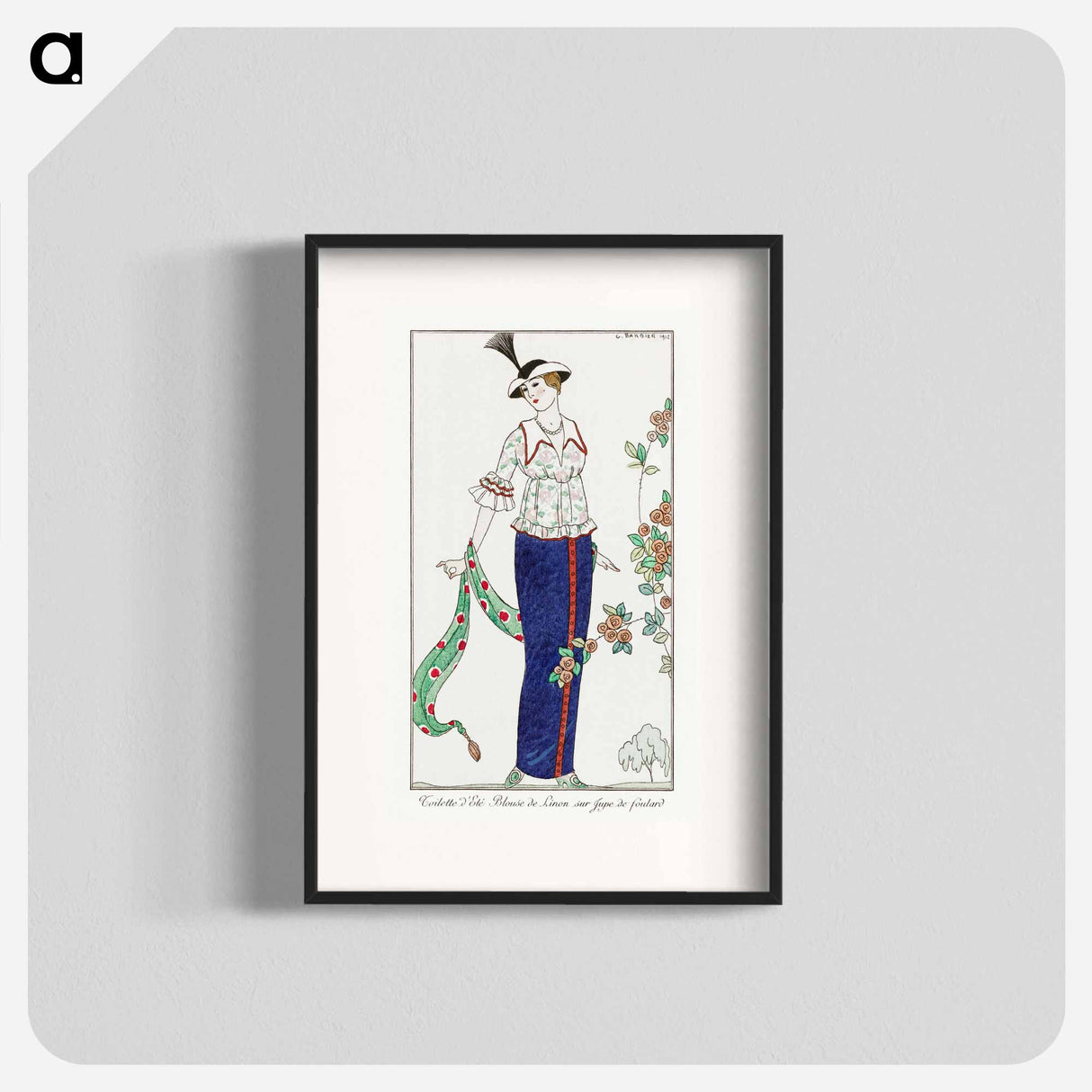 Costumes Parisiens, no. 3: Toilette d'Été - ジョージ バービエ Poster.