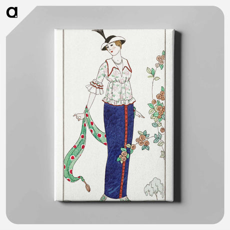 アートパネル-Costumes Parisiens, no. 3: Toilette d'Été - ジョージ バービエ Canvas.