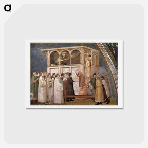 アートポストカード-Raising of the Boy in Sessa - ジョット ディ ボンドーネ Postcard.