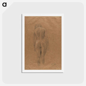 アートポストカード-Standing female nude from the back - グスタフ クリムト Postcard.