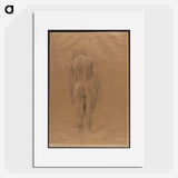 Standing female nude from the back - グスタフ クリムト Poster.