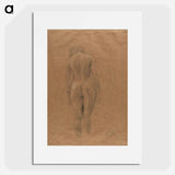 アートポスター-Standing female nude from the back - グスタフ クリムト Poster.
