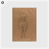 アートポストカード-Standing female nude from the back - グスタフ クリムト Postcard.