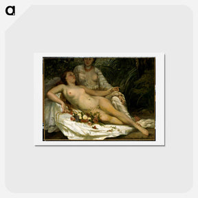 アートポストカード-The Bathers - ギュスターヴ クールベ Postcard.