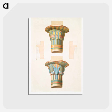 アートポストカード-Capitals of the Dromos Gallery, Philae
 - エジプト美術史 Postcard.