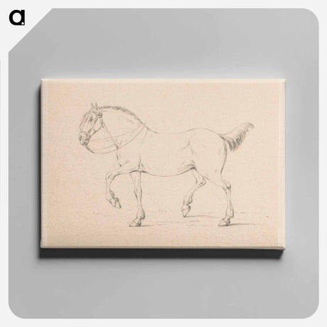 アートパネル-Stappend paard, naar links - ジャン ベルナール Canvas.