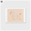 アートポストカード-Stappend paard, naar links - ジャン ベルナール Postcard.