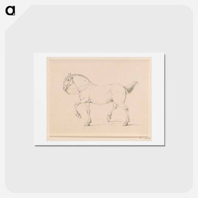 アートポストカード-Stappend paard, naar links - ジャン ベルナール Postcard.