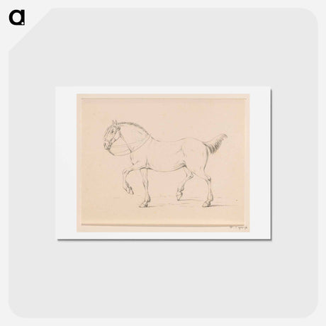 アートポストカード-Stappend paard, naar links - ジャン ベルナール Postcard.