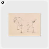 アートポストカード-Stappend paard, naar links - ジャン ベルナール Postcard.