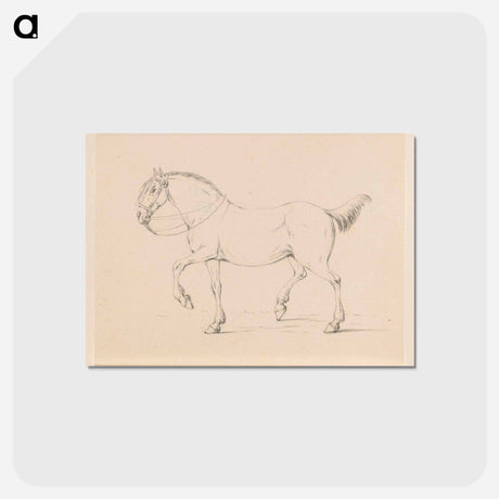 アートポストカード-Stappend paard, naar links - ジャン ベルナール Postcard.